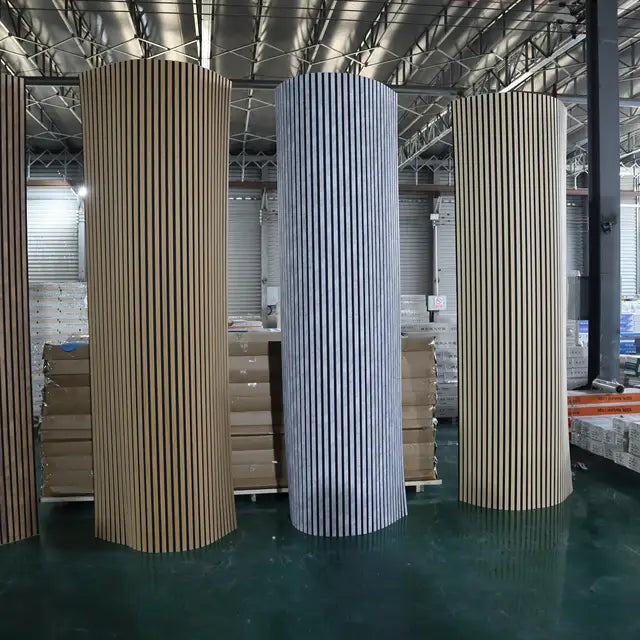 Acoustic Wood Slat Wall Panels - Premium 3D Fluted Paneling (2-Pack)