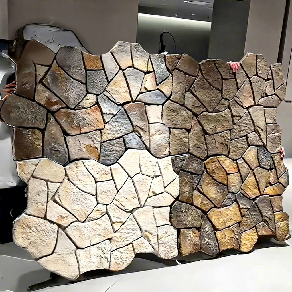 Realistic 3D PU Stone Wall Panel - Faux Rock Veneer